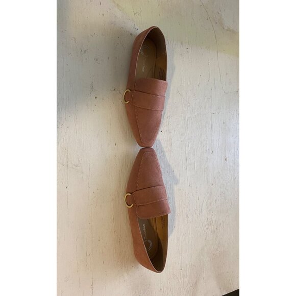 Journee Collection Loafers Women’s 8 Benntly Blush Square Toe Flats Faux Suede - Picture 7 of 10